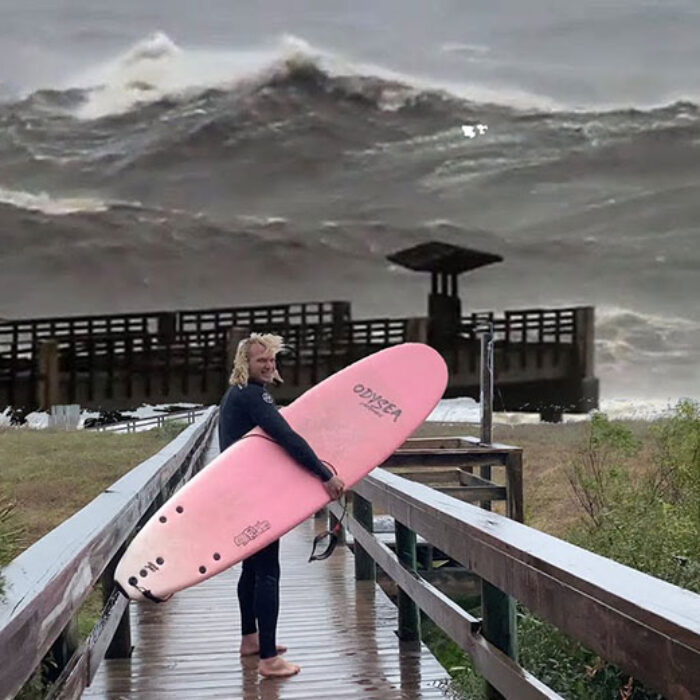 Ben Gravy surfing Florida