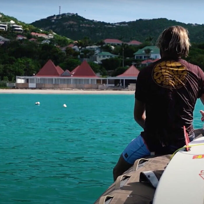 surfing in the Caribbean