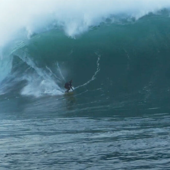 Nic von Rupp surfing at Nazare