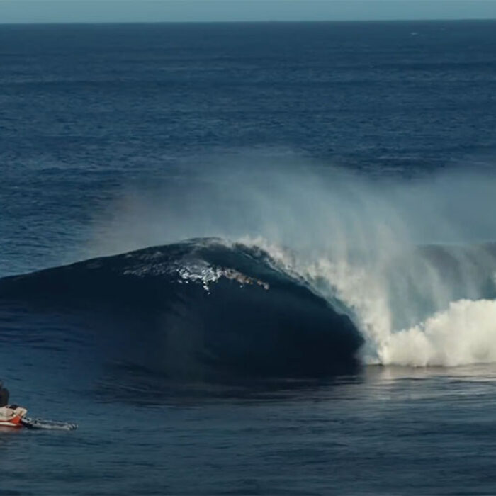 Nic von Rupp surfing in Scotland