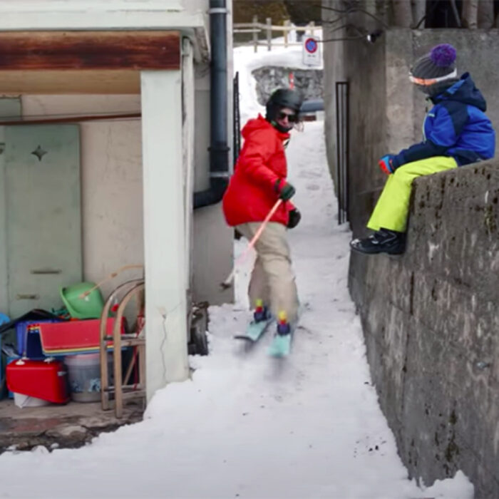 Sarah Hoefflin Recreates J.P. Auclair's Timeless Street-Skiing Edit