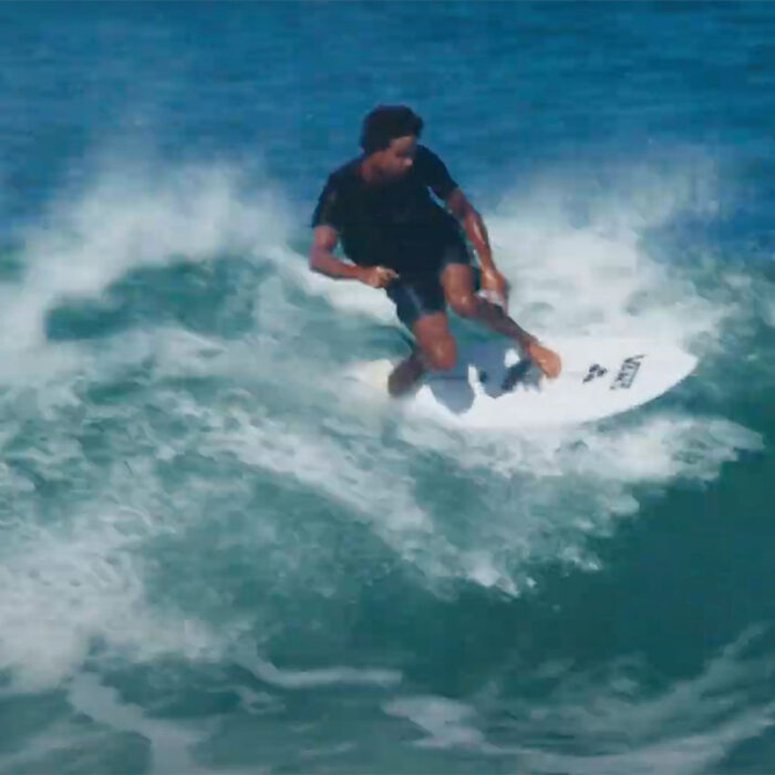 Mikey February surfing Twin Pin