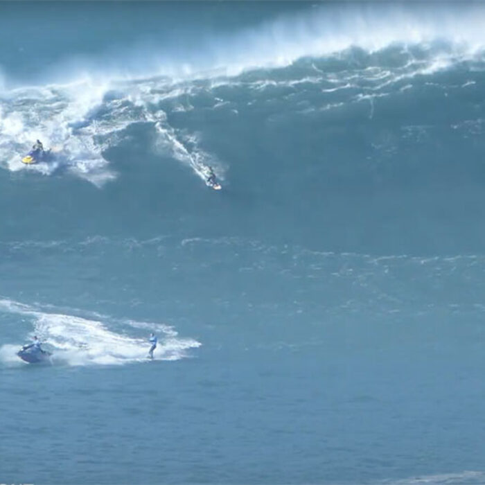 tow surfing at Nazaré