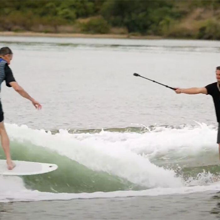 Tony Hawk wakesurfing with Austin Keen