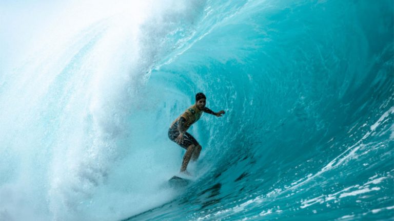 Gabriel Medina surfing Pipeline