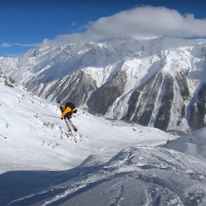 Candide Thovex skiing in Switzerland
