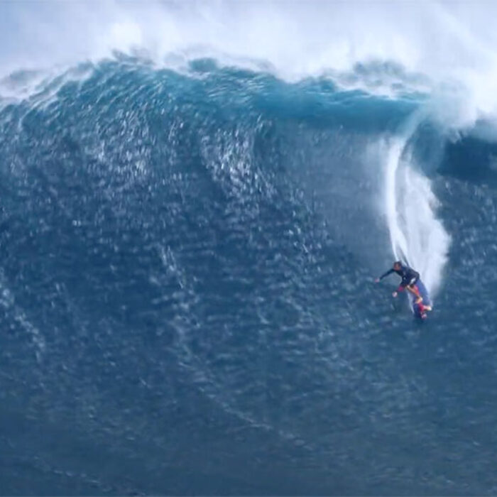 Kai Lenny surfing Jaws