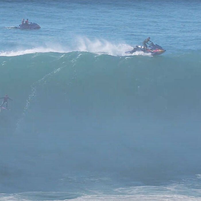 Kai Lenny foil surfing Nazaré