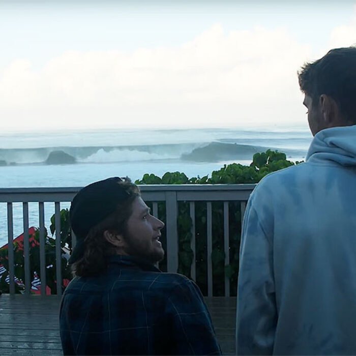 Koa Rothman looking at Pipeline