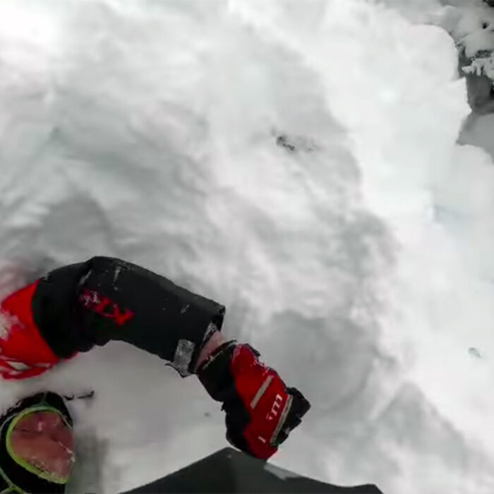 Terrifying Video Shows Snowmobiler Getting Completely Buried by Avalanche