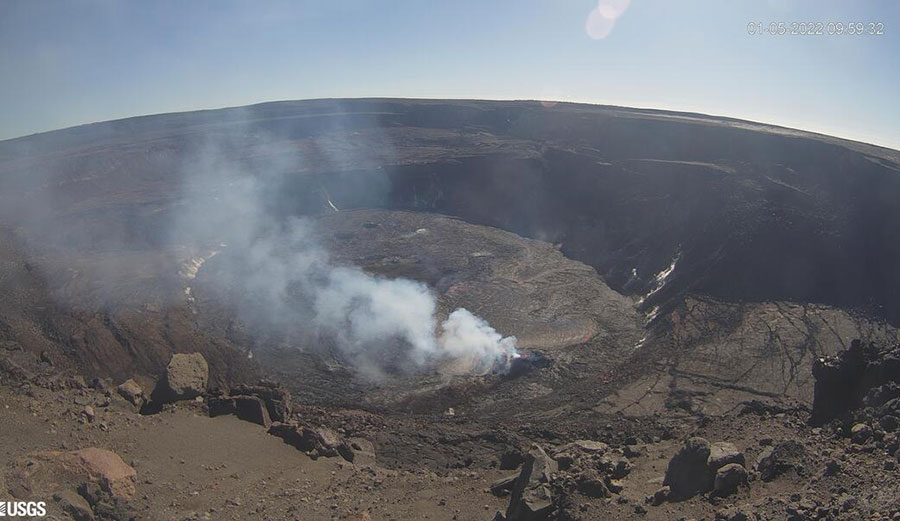 Kilauea Volcano summit crater