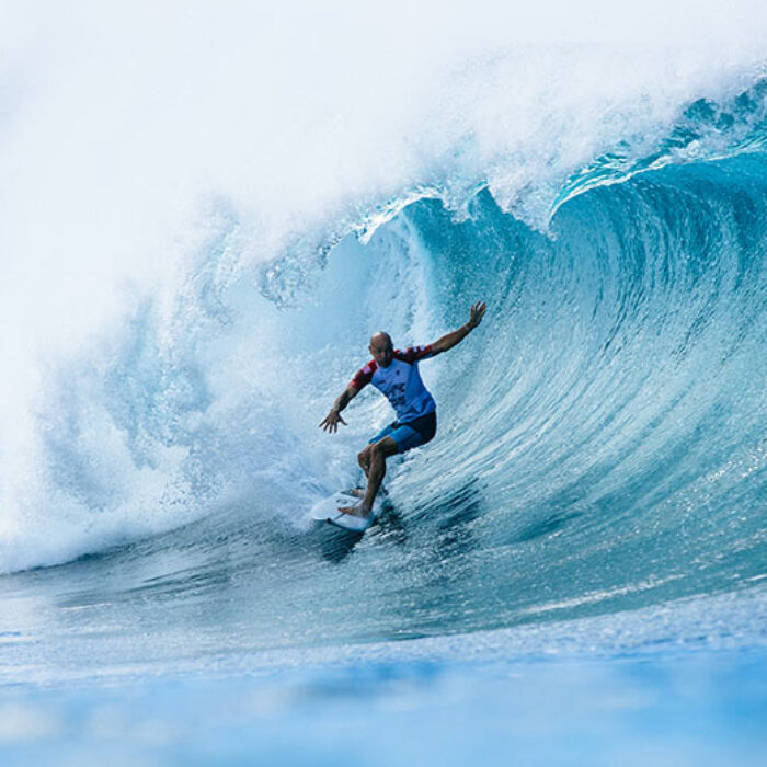 You Have to See Kelly Slater's Buzzer Beater Over Barron Mamiya at Pipe