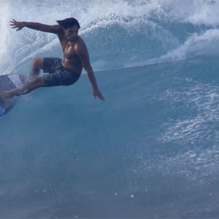 Barron Mamiya surfing Rocky Point