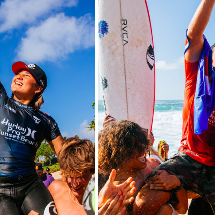 With many of the usual suspects relegated to the sidelines, upstarts Barron Mamiya and Brissa Hennessy nabbed huge wins at the Hurley Pro Sunset yesterday in mostly clean, rippable surf. Hennessy became the first Costa Rican to win a Championship Tour event and Mamiya started to fulfill a promise of greatness since his highly touted Snapt4 performance. "I have no words, I've dreamed about this moment but I never thought it was possible," Hennessy said on the WSL broadcast after the Final. "To all those people that supported me, I did it." Mamiya continues his incredible dream run as an injury replacement – a stellar performance at Pipeline, following it up with his first CT win and now, the yellow leader's jersey. "I can't believe it, I literally can't believe it. I thought Pipe was the event I was going to do good in," said hometown favorite Mamiya. Mamiya and Hennessy both took down hot-handed surfers in the finals. Mamiya knocked out Kanoa Igarashi, who surfed a fearless game out at Sunset the whole event. Hennessy meanwhile beat a hungry Malia Manuel who was knocked off tour in Mexico last year but after a stellar showing at both Pipe and Sunset, is now ranked second in the world. Next stop for the World Surf League: Peniche, Portugal and Supertubos. 