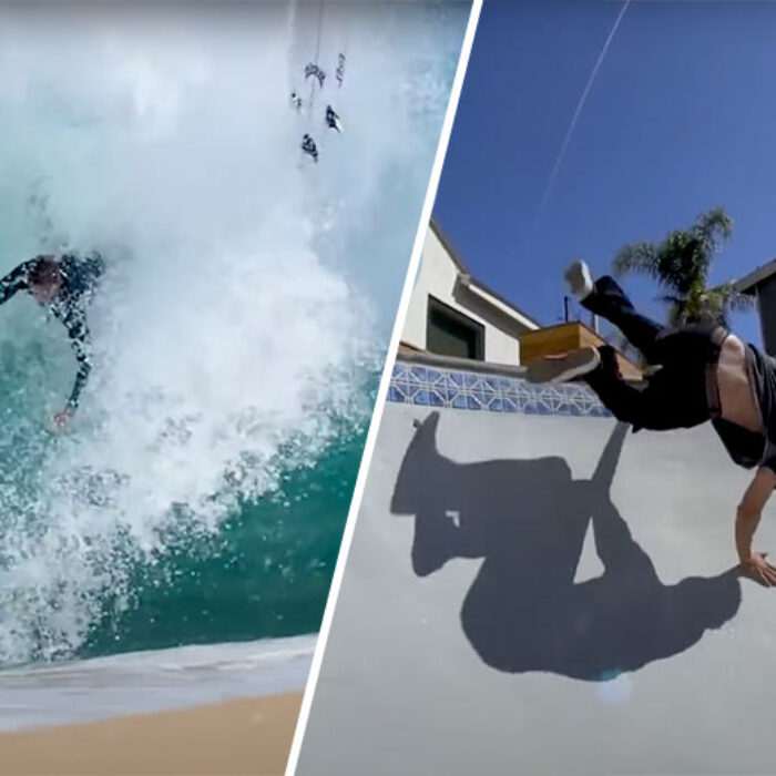 Greyson Fletcher surfing and skating