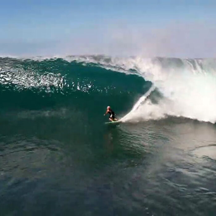 This Is Drone Footage of 64-Year-Old Mike Ho Getting Barreled