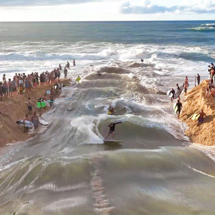 Jamie O'Brien surfing Waimea River