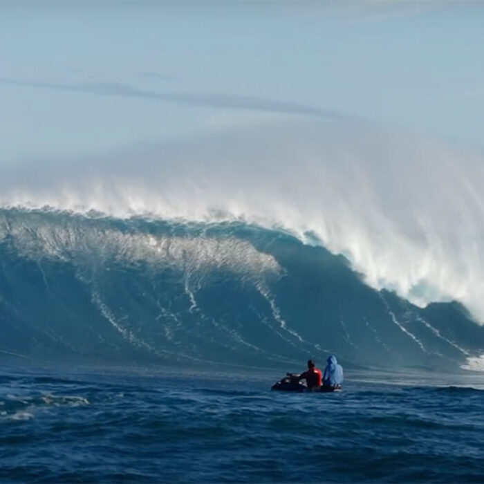 Kai Lenny big wave surfing at Jaws