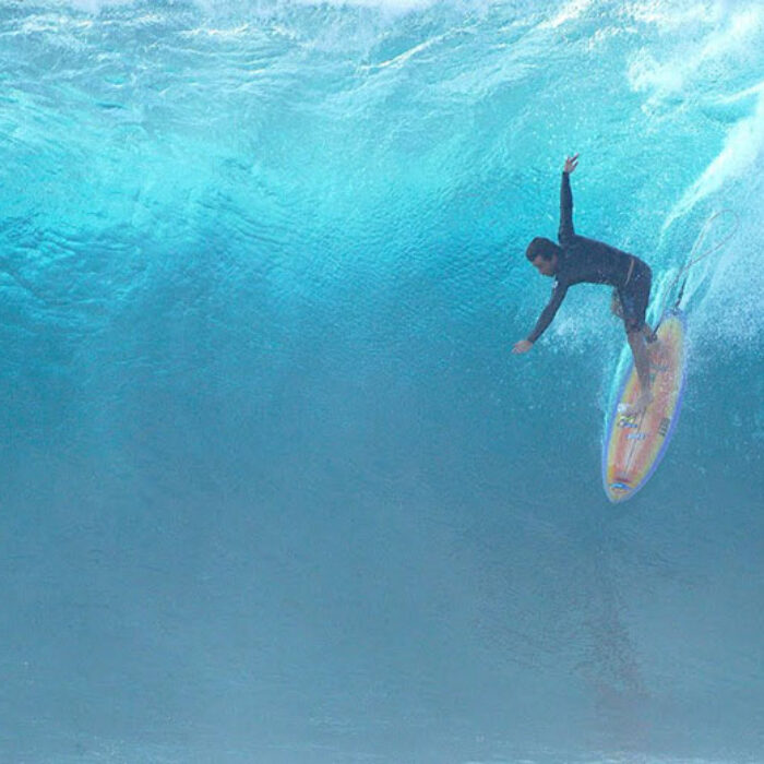 Mason Ho surfing Backdoor