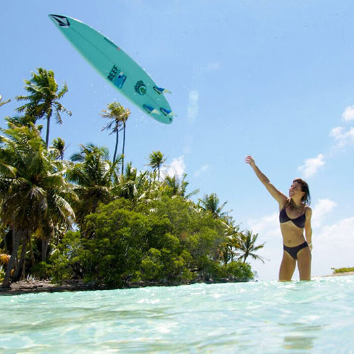 Coco Ho surfing French Polynesia