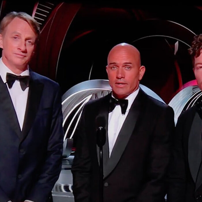 Kelly Slater, Tony Hawk, and Shaun White at the Oscars