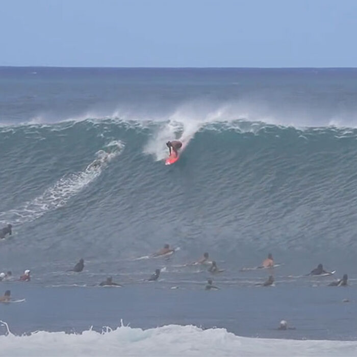 Legend Chandler surfing Pipe