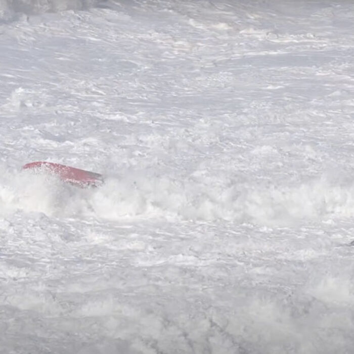 Lucas Chumbo rescuing at Nazaré