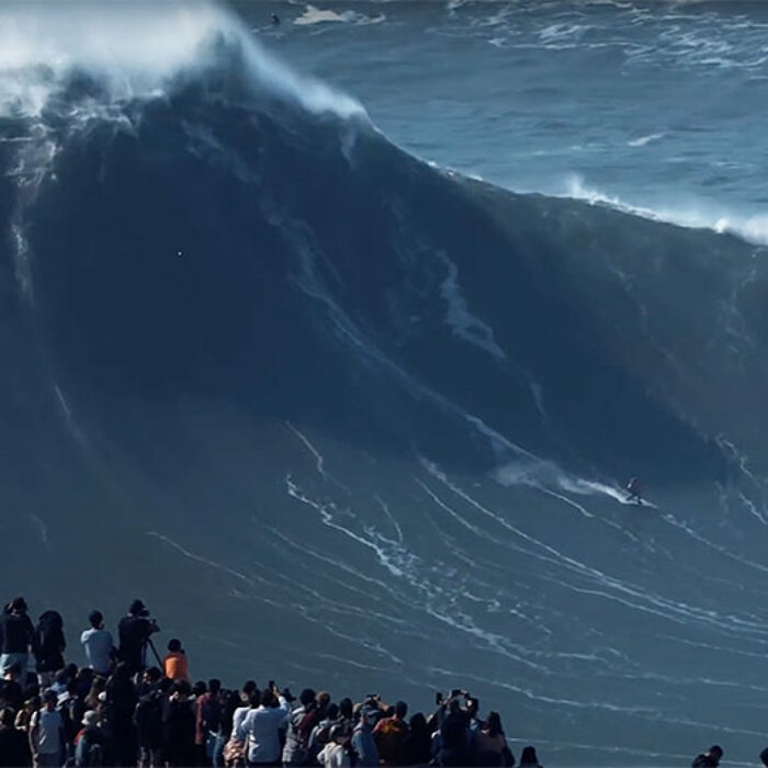 Nic von Rupp surfing Nazaré