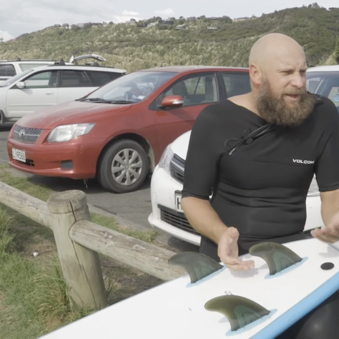 kook shaming raglan surf report fins backwards