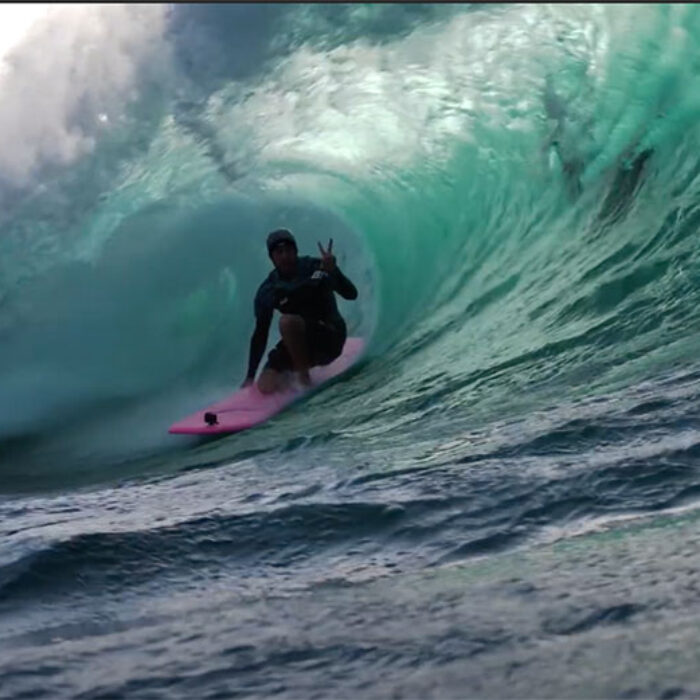 Jamie O'Brien surfing Pipeline