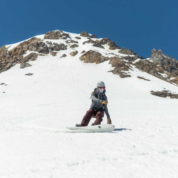 Tailer on Mt Hood Snowboarding