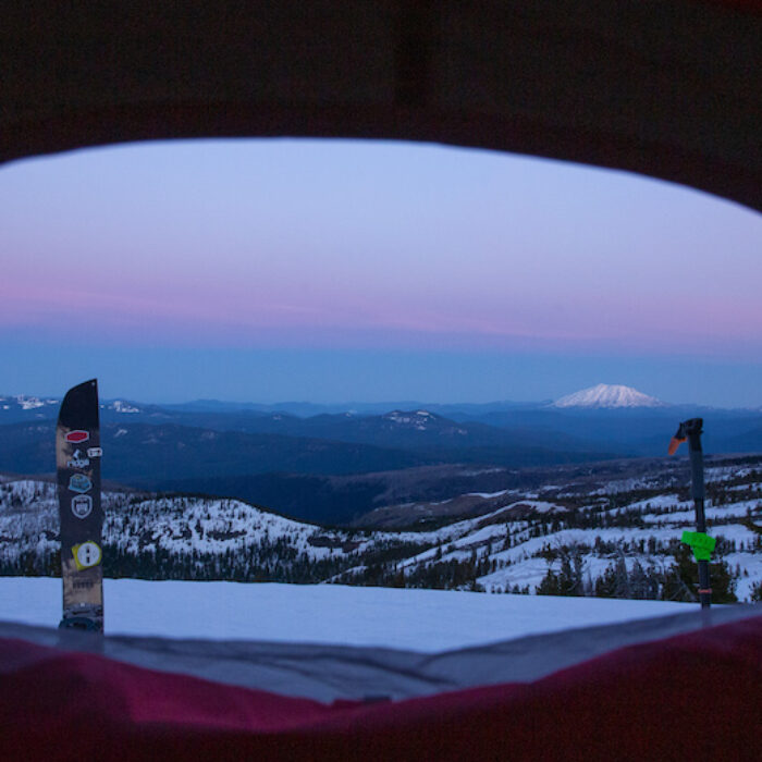 Splitboard-Camping Mt Adams on the Ring of Fire