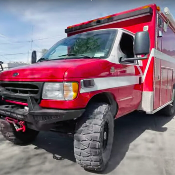 This Retired Firefighter Created a 4x4 Road-Tripping Machine Out of an Old Ambulance