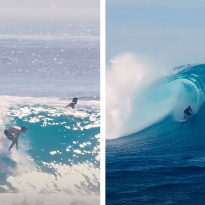 Koa Rothman surfing on Tavarua