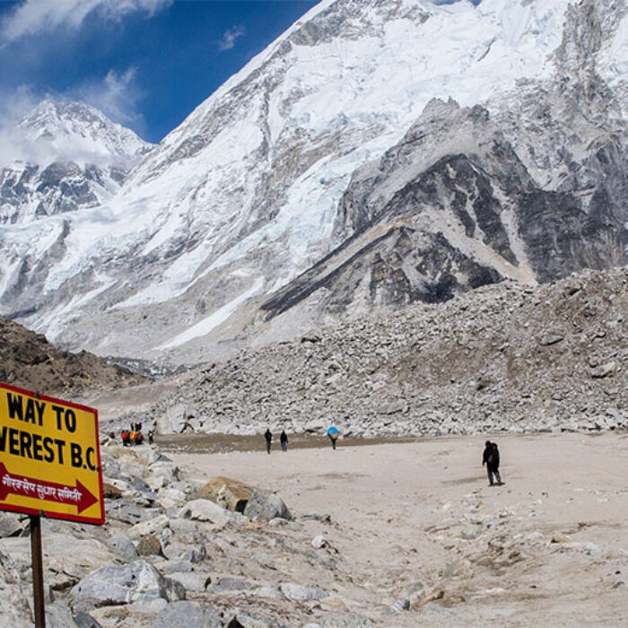 Mt. Everest base camp sign