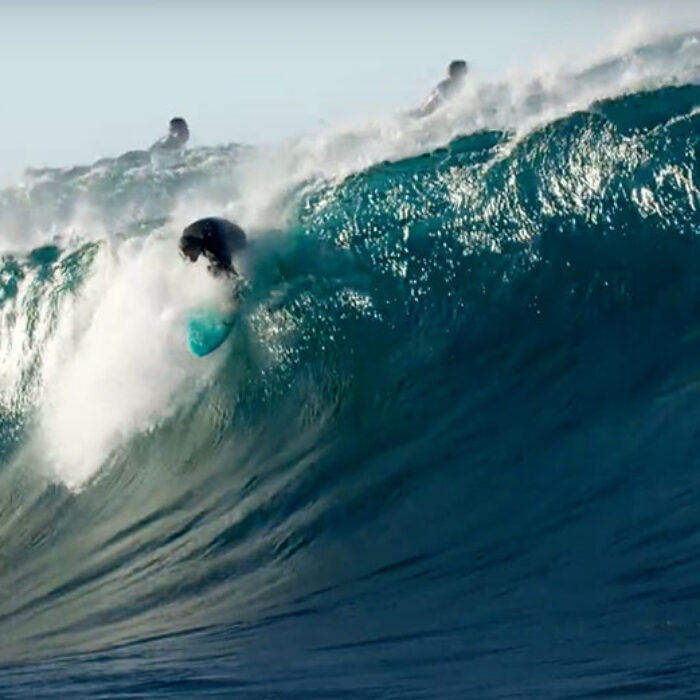 Laurie Towner surfing in June
