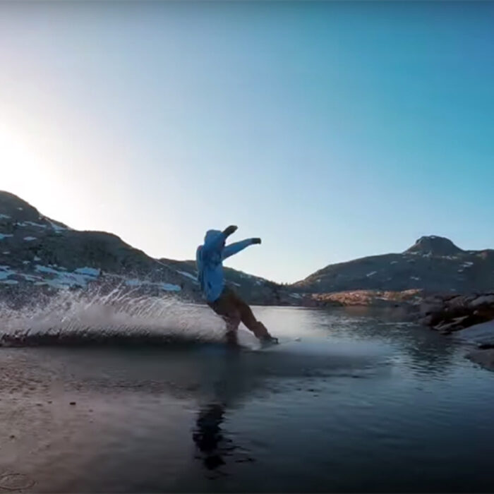 Backpacking to Snowboard-Skim This High Sierra Lake Looks Fantastic
