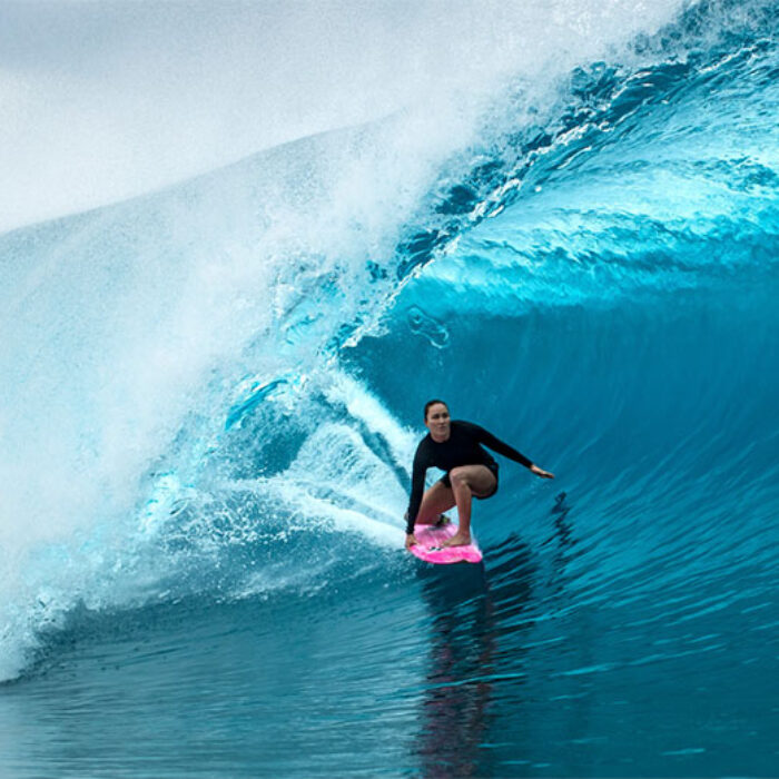 Carissa Moore, surfing similar conditions to what we hope to see at the 2024 Olympics