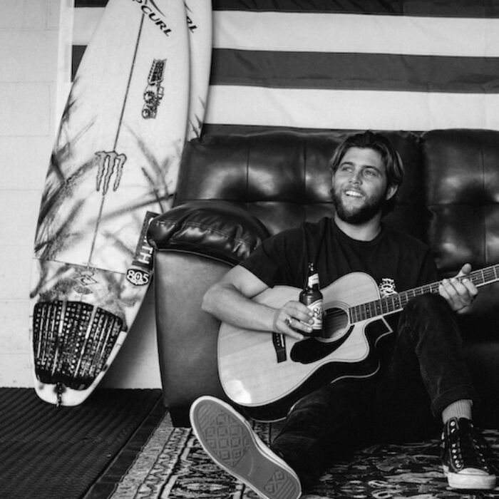 Conner Coffin at home in his garage