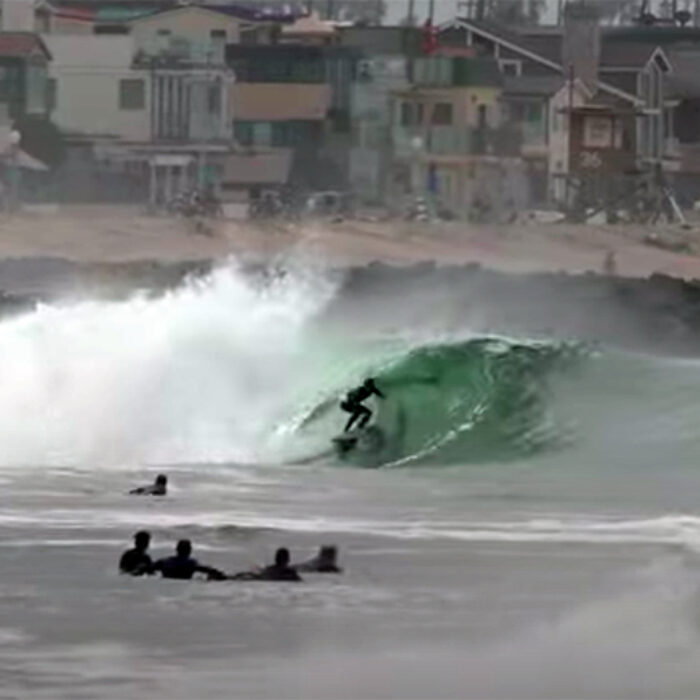 This Is What the Code Red Swell Looked Like in Newport Beach