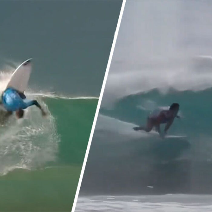 Rio Waida surfing