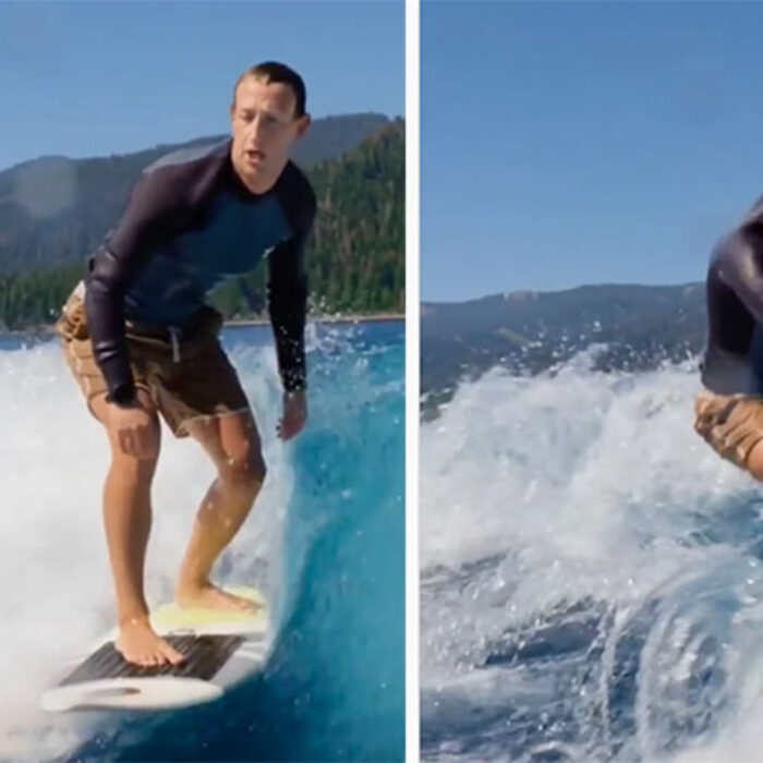 Mark Zuckerberg surfing