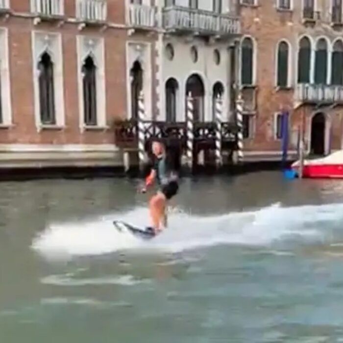 foilers in Venice's Grand Canal