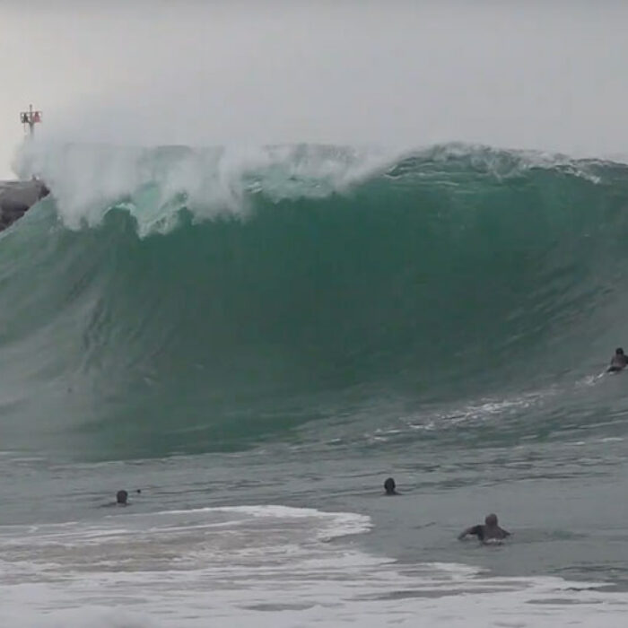 surfing at the wedge