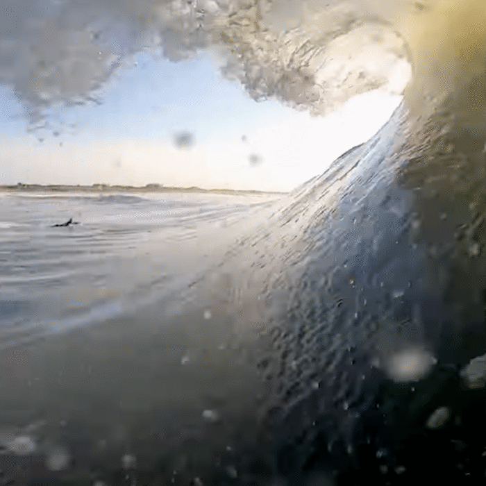 Nate Florence ducks into an East Coast tube
