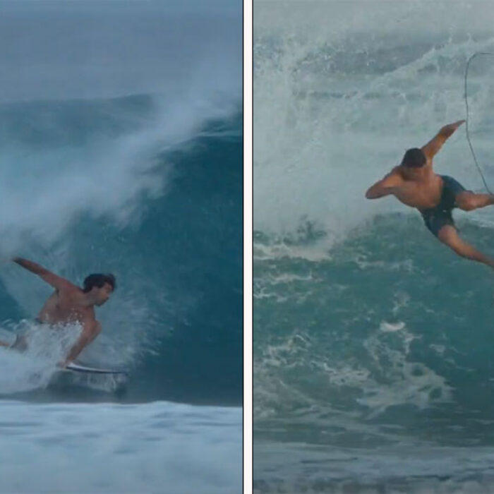 Clay Marzo and Mason Ho surfing