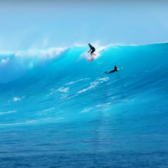 Jamie O'Brien surfing at Cloudbreak
