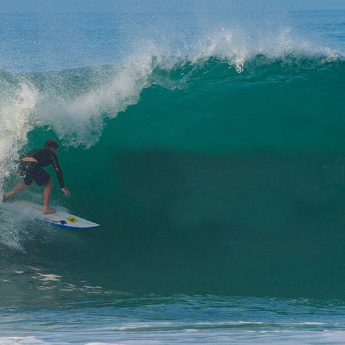 Yago Dora, Mikey February, and a Newport Beach Hurricane Swell