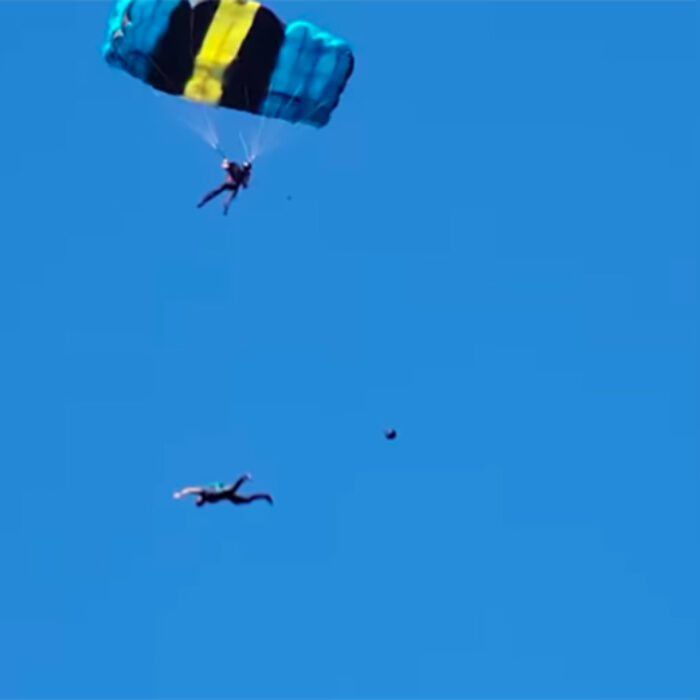 Watch These BASE Jumpers Barely Avoid a Deadly Disaster Over the New River Gorge
