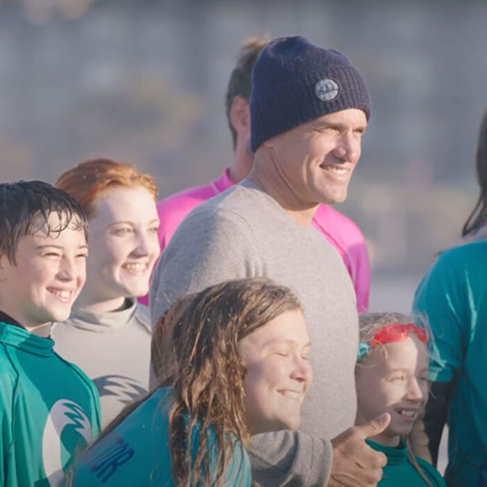 Kelly Slater surfing in scotland